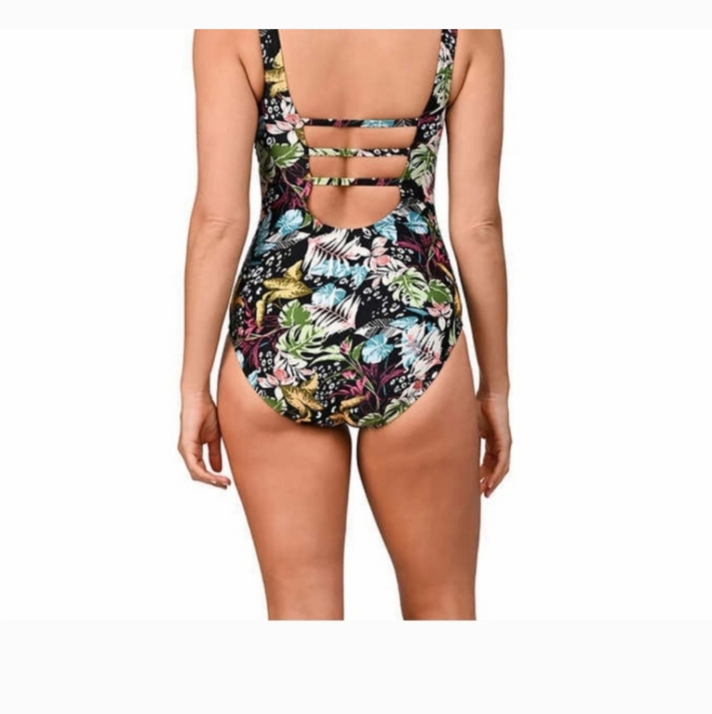 Ocean Pacific Ladies Swimsuit ~ Multi Color ( Tropical Jungle ) - Picture 3 of 3